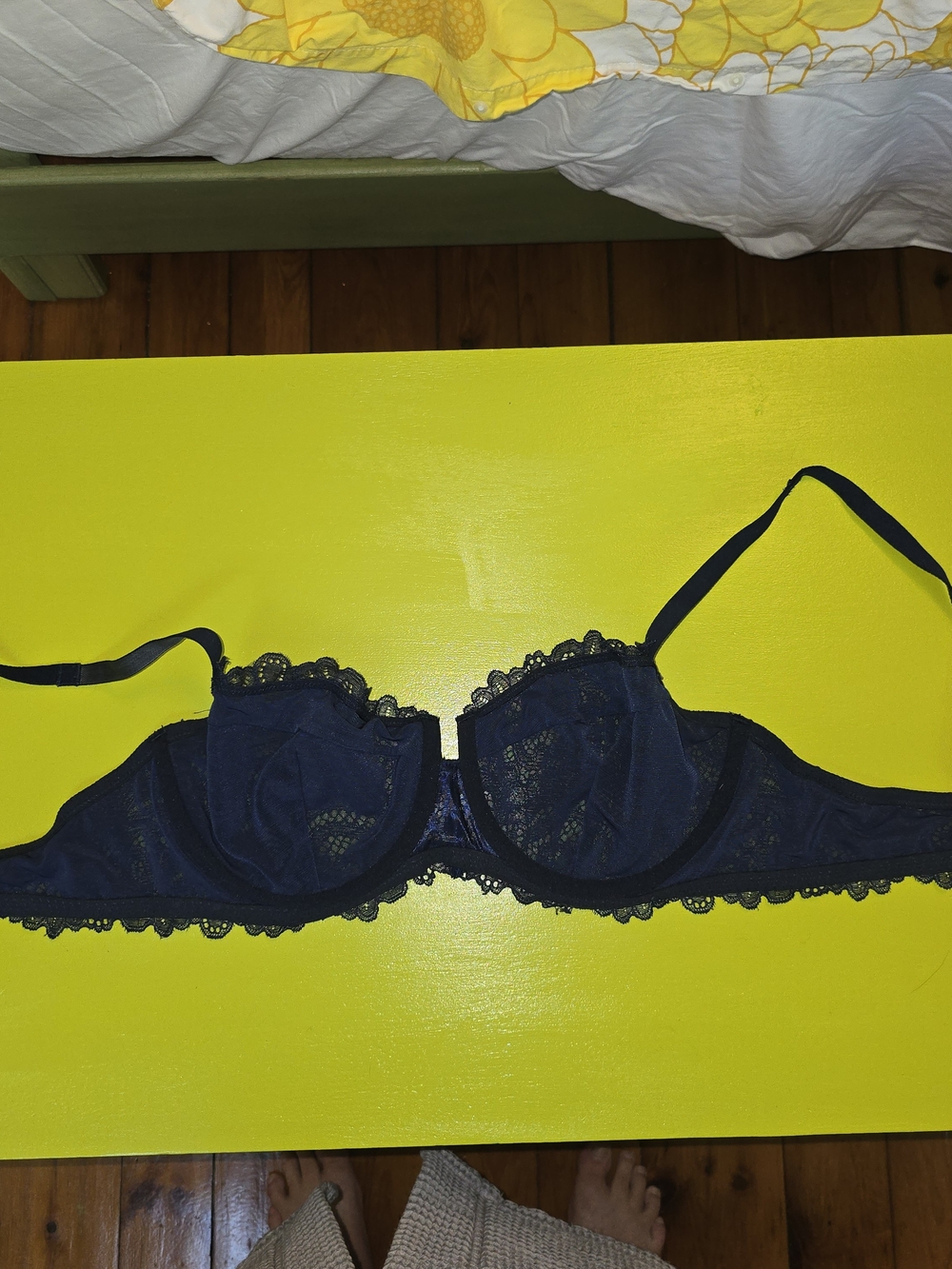 Soma Navy Blue Lace Underwire Bra